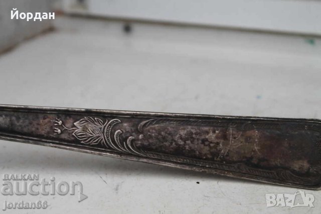 Посребрен черпак, снимка 4 - Антикварни и старинни предмети - 39798896