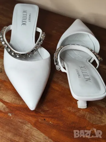 Twinset дамски обувки на ток, бели, 37 размер, снимка 13 - Дамски обувки на ток - 46840811