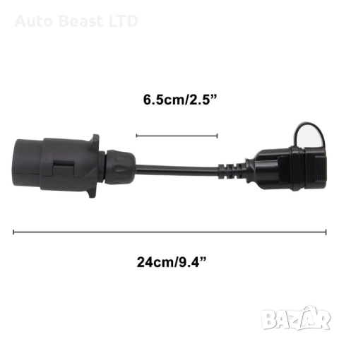 Преходник-букса за ремарке от EU към USA стандарт 7-пинов към 4-пинов адаптер А152, снимка 4 - Аксесоари и консумативи - 52374097