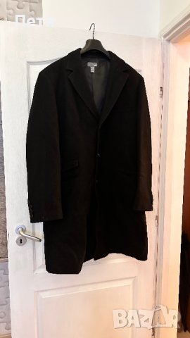 H&M Мъжки черен балтон / палто, снимка 1 - Палта - 42025959
