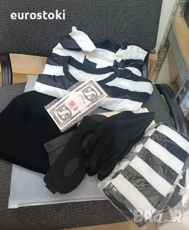 Костюм на крадец за възрастни от 7 части, карнавален костюм на разбойник-обирджия, косплей костюм , снимка 9 - Костюми - 52507101