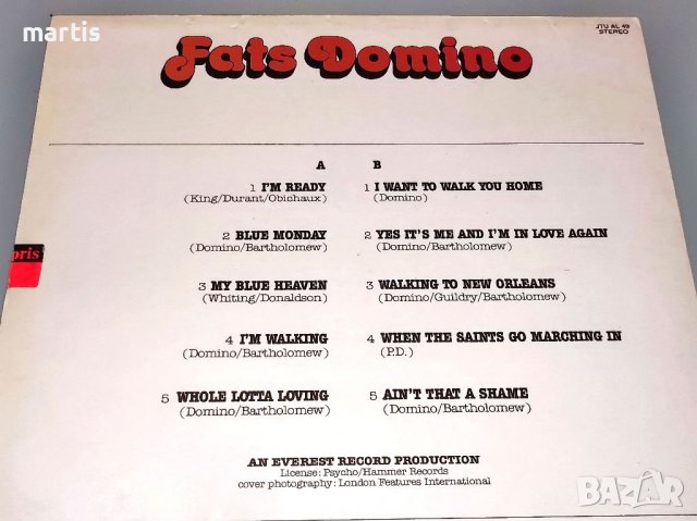 Fats Domino LP, снимка 3 - Грамофонни плочи - 40902065