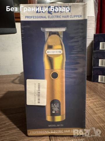 Нова Професионална машинка за подстригване LUQUEUN, безжична, LCD дисплей за мъже коса