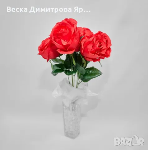 Елегантни изкуствени букети от рози – идеални за декорация и подарък, снимка 2 - Други - 50322199