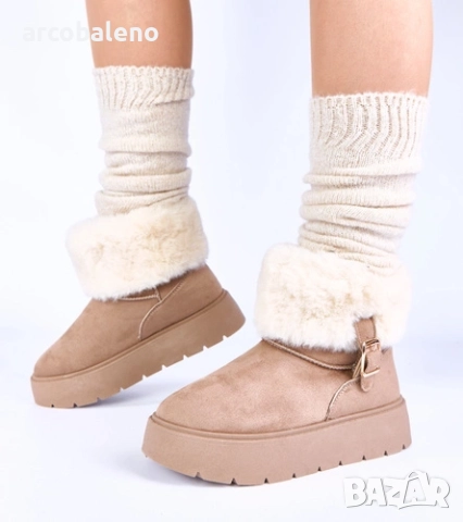 Дамски снежни боти с кожена облицовка Krissy, снимка 2 - Дамски боти - 52618762
