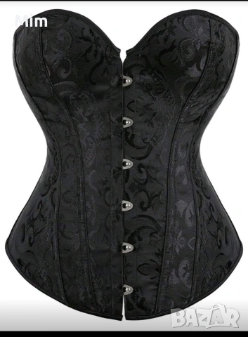 4XL Черен сатенен корсет , снимка 5 - Корсети, бюстиета, топове - 53662341