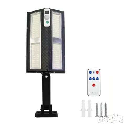 Соларен LED прожектор 50W с 240 LED и сензор, снимка 4 - Аксесоари и консумативи - 55865259