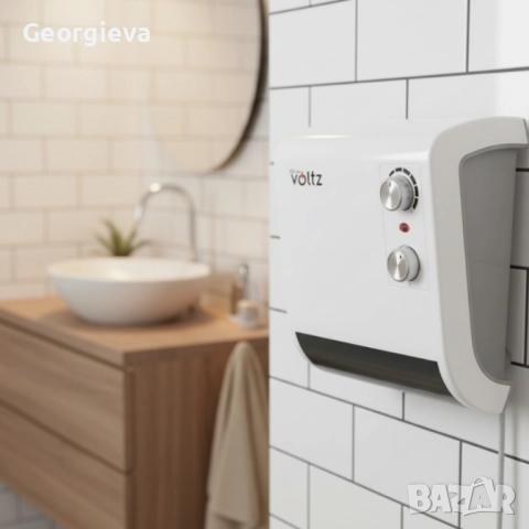 Отоплителна печка за баня Voltz OV51970J – 2000W, вентилатор, водоустойчива, снимка 2 - Отоплителни печки - 51851680