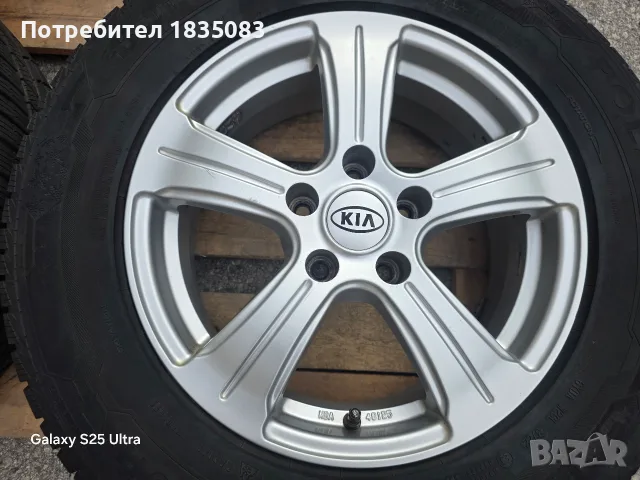 Лети джанти 16ки 5х114.3 Kia + зимни гуми 215/70/16 Barum, снимка 6 - Гуми и джанти - 55848302