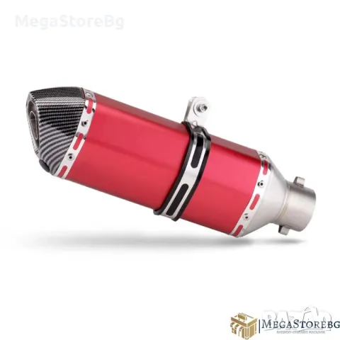 Гърне за мотор мотоциклет PA926 - 37см ЧЕРВЕНО С КАРБОН, снимка 3 - Аксесоари и консумативи - 49345972