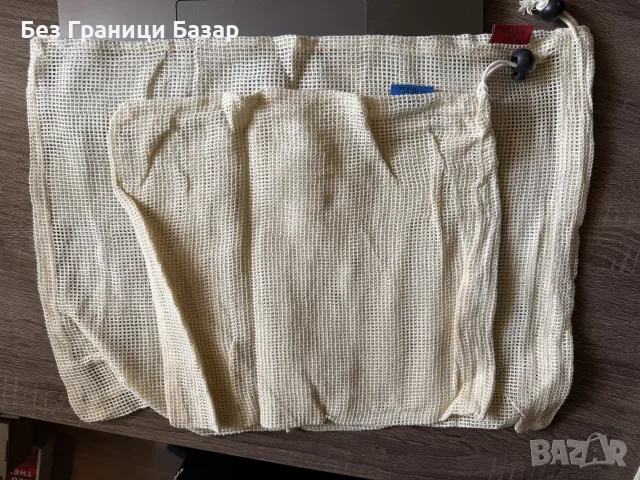 Нови Мрежести торбички за плодове и зеленчуци с връзки – комплект 9 броя, снимка 4 - Други - 53956505