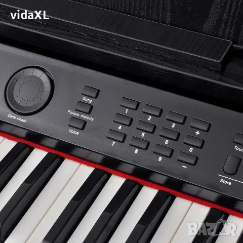 vidaXL Дигитално пиано с 88 клавиша и педали, борд от черен меламин, снимка 4 - Пиана - 56147675