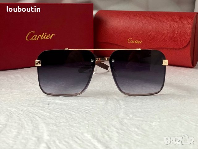 Cartier висок клас мъжки слънчеви очила с дървени дръжки, снимка 5 - Слънчеви и диоптрични очила - 42092535