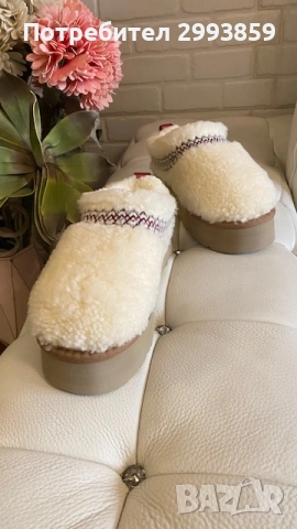 UGG BRAID *HERITAGE NATURAL SLIPPERS обувки UGG Tazz*36/41