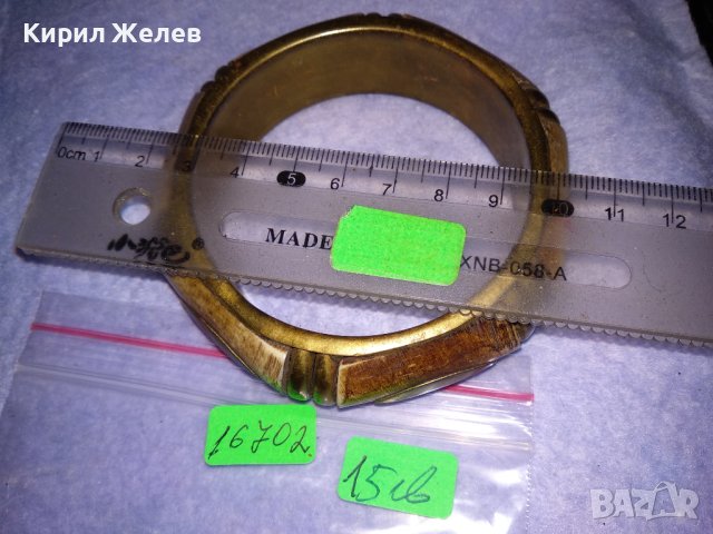 СТАРА БРОНЗОВА ТИБЕТСКА ТРАДИЦИОННА ЕТНО ГРИВНА с КАМИЛСКА КОСТ РЪЧНА ИЗРАБОТКА 16702, снимка 2 - Антикварни и старинни предмети - 41202239