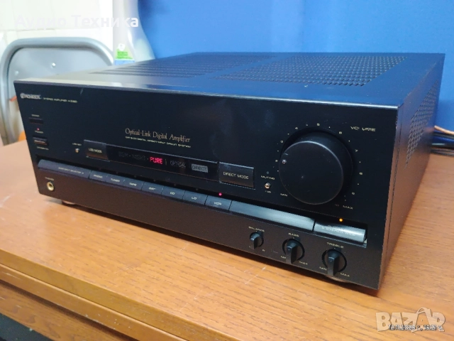 Стерео усилвател PIONEER A-Z360. Оптичен вход и няколко режима включително съраунд ефект , снимка 4 - Ресийвъри, усилватели, смесителни пултове - 52393986