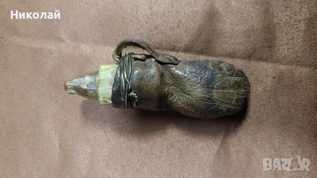 Пунгия, куршумарник, барутник, барутница кожа България, снимка 3 - Антикварни и старинни предмети - 53175349