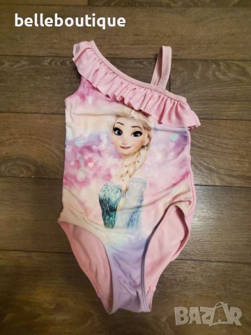Уникален цял бански Елза Замръзналото кралство 98-104 см., снимка 2 - Детско бельо и бански  - 41066172