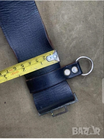 Стар полицейски колан 130 см.красота от кожа и метал., снимка 3 - Антикварни и старинни предмети - 53608691