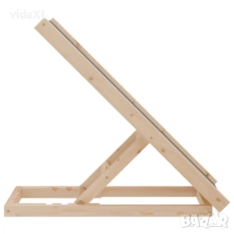 vidaXL Рампа за кучета сива 70x35 см масивна ела, снимка 6 - Други - 56146293