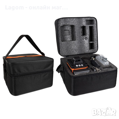 4D лазерен нивелир 16 линии – зелен 360° самонивелиращ, IP54, 2 батерии, скоба за стенен монтаж, снимка 5 - Други инструменти - 52561216