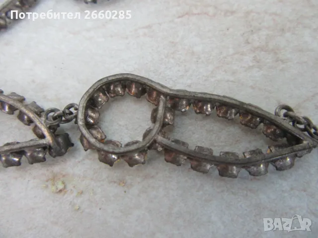 СТАРИННО БИЖУ С КАМЪНИ - преди 1944г., снимка 4 - Колиета, медальони, синджири - 48732228
