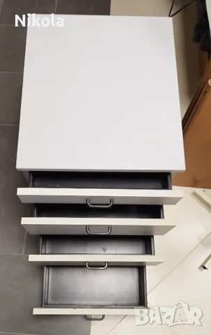 Шкафче за бюро с 4 чекмеджета - контейнер на колела 43,3 /50/60,5см, снимка 15 - Шкафове и рафтове - 48229539