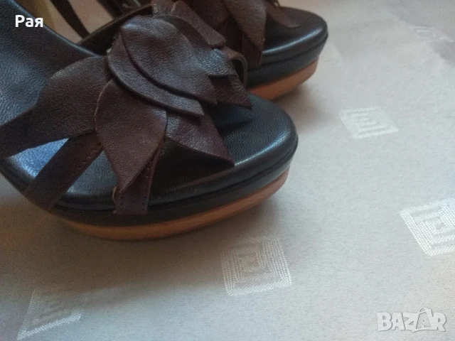 Сандали дърво и кожа MAX&Co, снимка 10 - Дамски елегантни обувки - 50674502