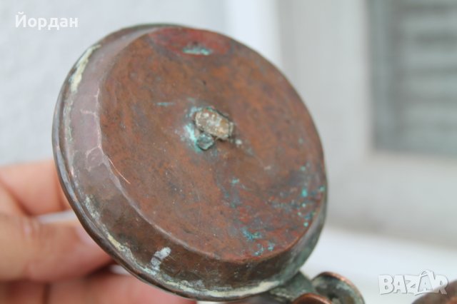 Стара ръчно кована медна арабска кана , снимка 10 - Антикварни и старинни предмети - 41002325