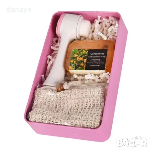 5646 Подаръчен комплект за спа с органичен сапун Османтус в кутия, снимка 4 - Козметика за лице - 48675229