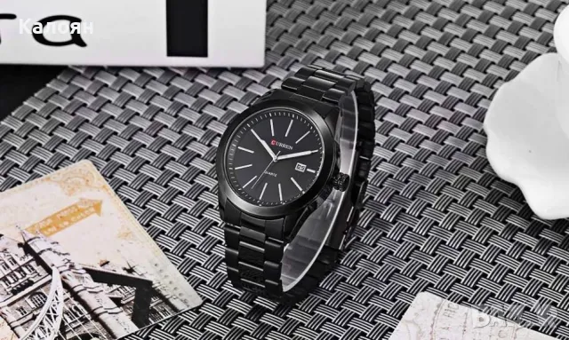 (2 цвята) Мъжки часовник Curren 8091 с метална верижка, снимка 10 - Мъжки - 49688405