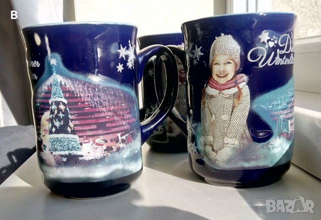 Нови оригинални немски чаши с коледни мотиви за греяно вино