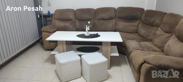 Продавам холов ъгъл - Дясен с 2 механични релакс механизма на крайните седалки !, снимка 9 - Дивани и мека мебел - 52919979