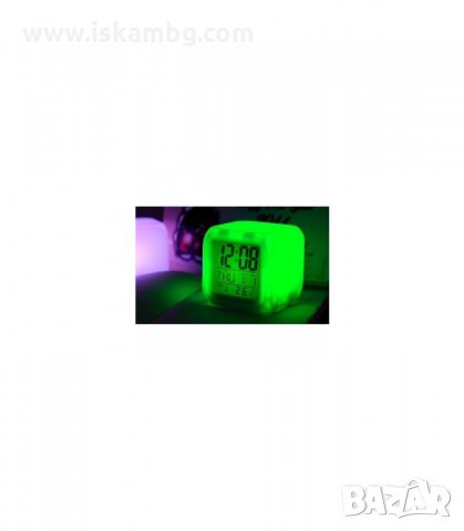 СВЕТЕЩ СТАЕН LED ЧАСОВНИК СЪС 7 ЦВЯТА - код кубче, снимка 7 - Друга електроника - 34088601