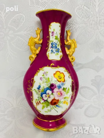антикварна порцеланова ваза , снимка 9 - Вази - 48716974