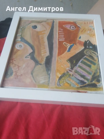 Димитър Казаков Нерон картина смесена техника , снимка 4 - Картини - 51141919