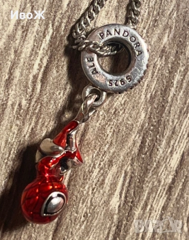 Сребърен талисман висулка Pandora Spider Man, снимка 3 - Колиета, медальони, синджири - 53439920
