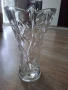 Ретро кристална ваза с цветя, снимка 1