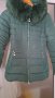 Зелено ефектно зимно яке с богата качулка/яка, снимка 6