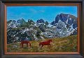 Рила планина, Пейзаж от Зелени рид към Мальовишкото било, картина, снимка 1 - Картини - 10733717
