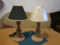 Комплект настолни /нощни/ лампи със стойки от натурален дъб , снимка 4