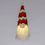 LED Светещ коледен гном с червенo бяла шапка, 15см, снимка 1 - Декорация за дома - 42691568