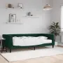 vidaXL Канапе с матрак, тъмнозелено, 100x200 см, кадифе, снимка 2