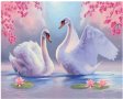 Диамантен 5D гоблен Двойка лебеди, снимка 1 - Гоблени - 35881828