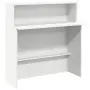 vidaXL Рецепционно бюро, бяло, 100x50x103,5 см, инженерно дърво, снимка 1