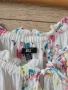Бяла блузка памучна материя на цветя , снимка 2