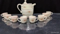 Стар български порцелан чашки с бърдуче , снимка 4