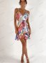 Дамска слинг рокля с абстрактни щампи, 2цвята - 023 , снимка 5