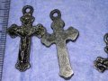 ЛОТ Три НЕОГОТИЧЕСКИ СРЕБРИСТИ ЛАКИРАНИ КРЪСТЧЕТА РАЗПЯТИЯ 37691, снимка 4
