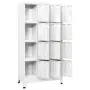 vidaXL Заключващ се шкаф с 12 отделения, 90x45x180 см, снимка 2